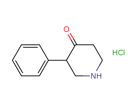 Molecular Structure of 910875-39-7 (3-Phenylpiperidin-4-one monohydrochloride)