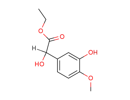 Molecular Structure of 91971-78-7 (Ethyl 3-hydroxy-4-methoxy-mandelate)