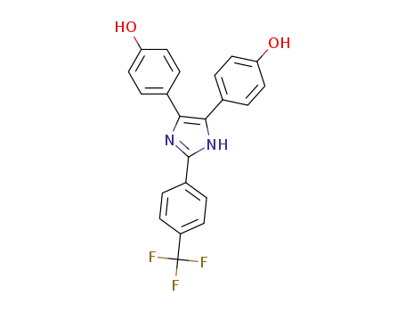 Molecular Structure of 1414863-66-3 (2-(4-(trifluoromethyl)phenyl)-4,5-bis(4-hydroxyphenyl)imidazole)