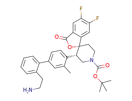 tert-butyl (1R,3'S)-3'-[2'-(2-aminoethyl)-3-methyl-4-biphenylyl]-5,6-difluoro-3-oxo-1'H,3H-spiro[2-benzofuran-1,4'-piperidine]-1'-carboxylate