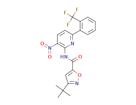 3-tert-butyl-isoxazole-5-carboxylic acid [3-nitro-6-(2-trifluoromethyl-phenyl)-pyridin-2-yl]-amide