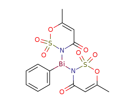 Molecular Structure of 1422436-51-8 (C<sub>14</sub>H<sub>13</sub>BiN<sub>2</sub>O<sub>8</sub>S<sub>2</sub>)