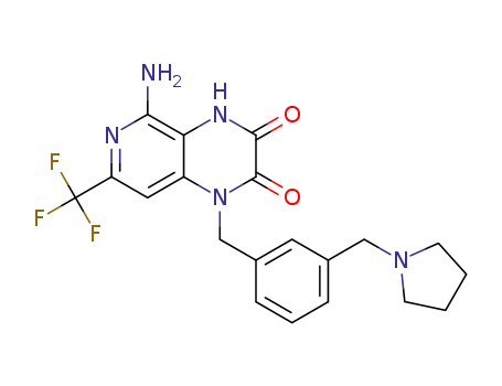 5-amino-1-(3-(pyrrolidin-1-ylmethyl)benzyl)-7-(trifluoromethyl)pyrido[4,3-b]pyrazine-2,3(1H,4H)-dione