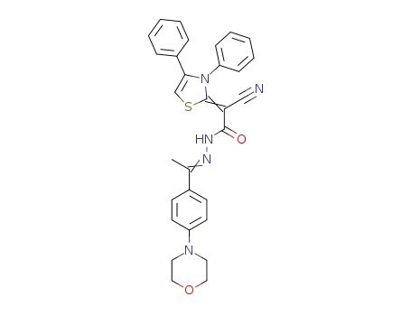 2-cyano-2-(3,4-diphenylthiazol-2(3H)-ylidene)-N'-(1-(4-morpholinoph-enyl)ethyl-idene)acetohydrazide