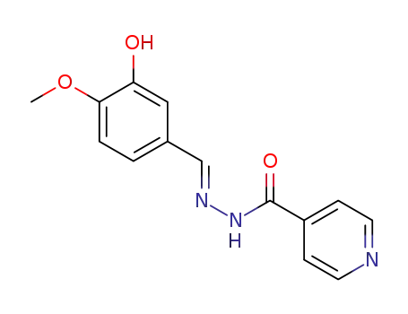 Molecular Structure of 879121-84-3 ((E)-N-(3-hydroxy-4-methoxybenzylidene)isonicotinohydrazide)
