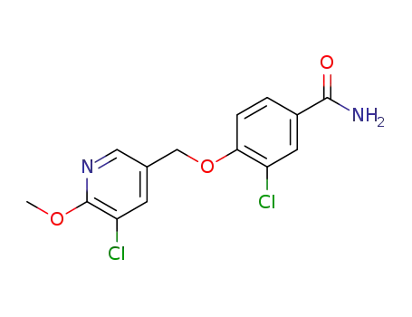 Molecular Structure of 1355489-14-3 (3-chloro-4-[(5-chloro-6-methoxypyridin-3-yl)methoxy]benzamide)