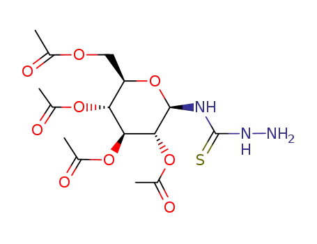 Molecular Structure of 63128-98-3 (4-(2',3',4',6'-tetra-O-acetyl-β-D-glucopyranosyl)-3-thiosemicarbazide)