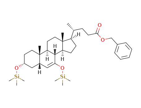 Chol-6-en-24-oic acid, 3,7-bis[(trimethylsilyl)oxy]-, phenylmethyl ester, (3α,5β)-