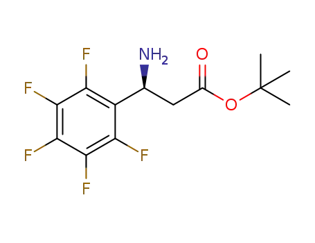Molecular Structure of 1393363-85-3 (tert-butyl (S)-3-amino-3-(pentafluorophenyl)propanoate)