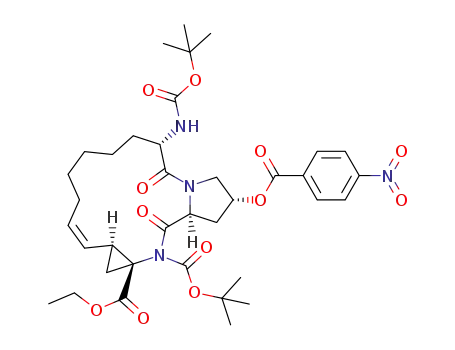 (2R,6S,14aR,16aS,Z)-15-tert-butyl 14a-ethyl 6-(tert-butoxycarbonylamino)-2-(4-nitrobenzoyloxy)-5,16-dioxo-2,3,5,6,7,8,9,10,11,13a,14,14a,16,16a-tetradecahydrocyclopropa[e]pyrrolo[1,2-a][1,4]diazacyclopentadecine-14a,15(1H)-dicarboxylate