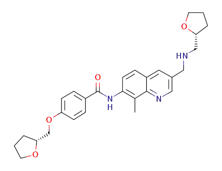 N-[8-methyl-3-({((2R)-tetrahydrofuran-2-ylmethyl]amino}methyl)quinolin-7-yl]-4-[(2R)-tetrahydrofuran-2-ylmethoxy]benzamide