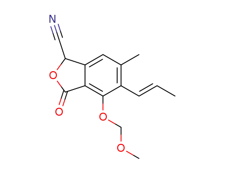 (E)-4-(methoxymethoxy)-6-methyl-3-oxo-5-(prop-1-enyl)-1,3-dihydroisobenzofuran-1-carbonitrile