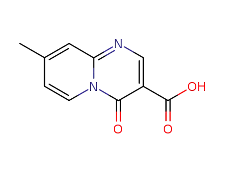 Molecular Structure of 34662-59-4 (8-METHYL-4-OXO-4H-PYRIDO[1,2-A]PYRIMIDINE-3-CARBOXYLIC ACID)