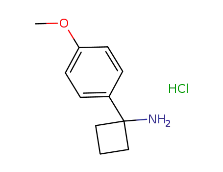 Molecular Structure of 1228879-06-8 (1-(4-METHOXYPHENYL)CYCLOBUTANAMINE HCL)