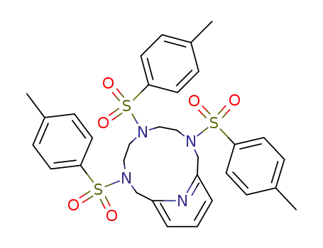 Molecular Structure of 78668-28-7 (3,6,9,15-Tetraazabicyclo[9.3.1]pentadeca-1(15),11,13-triene,
3,6,9-tris[(4-methylphenyl)sulfonyl]-)