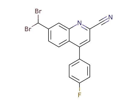 7-(dibromomethyl)-4-(4-fluorophenyl)quinoline-2-carbonitrile