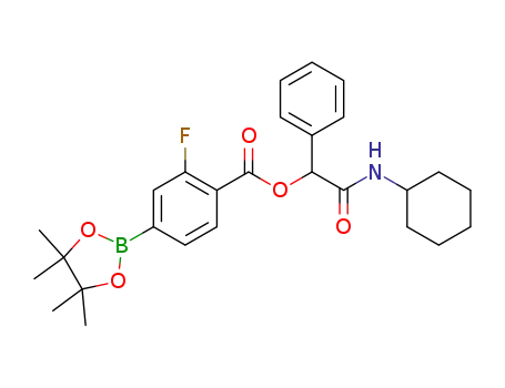 2-(cyclohexylamino)-2-oxo-1-phenylethyl-2-fluoro-4-(4,4,5,5-tetramethyl-1,3,2-dioxaborolan-2-yl)benzoate
