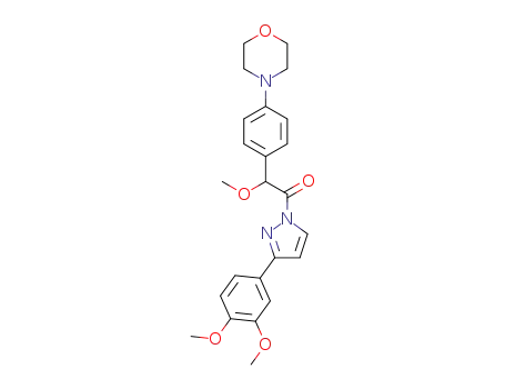 1-(3-(3,4-dimethoxyphenyl)-1H-pyrazol-1-yl)-2-methoxy-2-(4-morpholinophenyl)ethanone