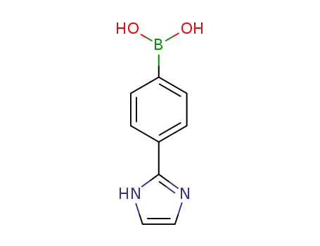 Molecular Structure of 1040848-01-8 (Boronic acid, B-[4-(1H-iMidazol-2-yl)phenyl]-)