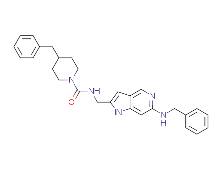 4-benzyl-N-{[6-(benzylamino)-1H-pyrrolo[3,2-c]pyridin-2-yl]methyl}piperidine-1-carboxamide