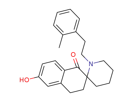 Molecular Structure of 1208110-26-2 ((2RS)-6-hydroxy-1'-[2-(2-methylphenyl)ethyl]-3,4-dihydro-1H-spiro[naphthalene-2,2'-piperidin]-1-one)