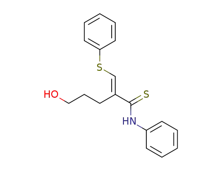 (E)-5-hydroxy-N-phenyl-2-(phenylthiomethylene)pentanethioamide