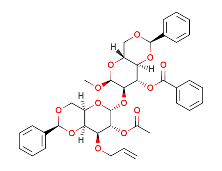 methyl 2-O-acetyl-3-O-allyl-4,6-O-benzylidene-α-D-galactopyranosyl-(1->2)-3-O-benzoyl-4,6-O-benzylidene-α-D-glucopyranoside