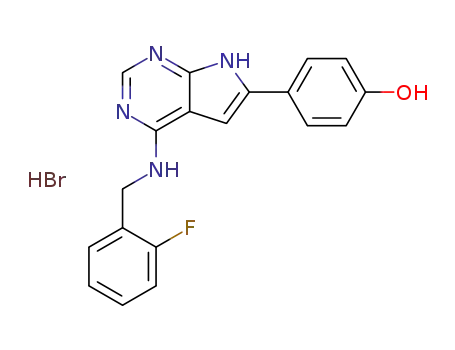 4-(4-((2-fluorobenzyl)amino)-7H-pyrrolo[2,3-d]pyrimidin-6-yl)phenol hydrobromide