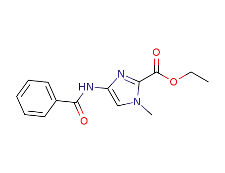 Molecular Structure of 1359164-22-9 (ethyl 4-benzamido-1-methylimidazole-2-carboxylate)