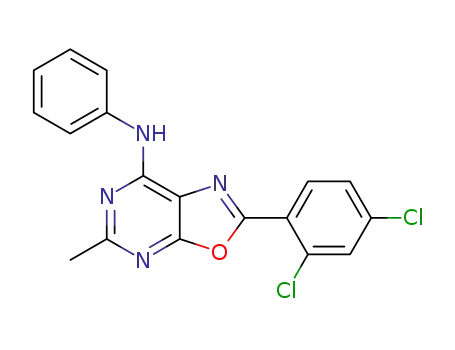 2-(2,4-dichlorophenyl)-5-methyl-N-phenyloxazolo[5,4-d]pyrimidin-7-amine