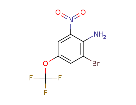 Molecular Structure of 886499-21-4 (2-Bromo-6-nitro-4-trifluoromethoxyaniline)