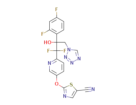 2-((6-(2-(2,4-difluorophenyl)-1,1-difluoro-2-hydroxy-3-(1H-tetrazol-1-yl)propyl)pyridin-3-yl)oxy)thiazole-5-carbonitrile