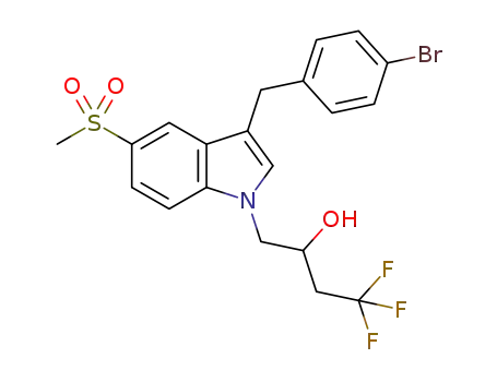 1-(3-(4-bromobenzyl)-5-(methylsulfonyl)-indol-1-yl)-4,4,4-trifluorobutan-2-ol