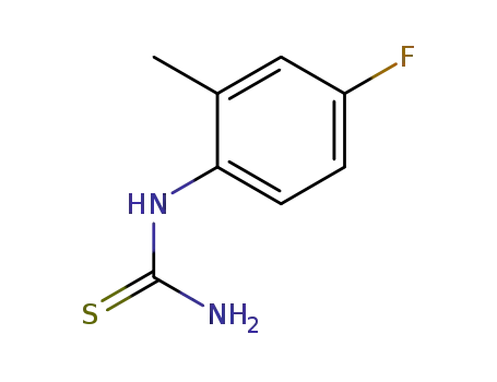 Molecular Structure of 946612-94-8 (4-FLUORO-2-METHYLPHENYLTHIOUREA)