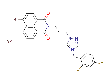 1-(3-(6-bromo-1,3-dioxo-1H-benzo[de]isoquinolin-2(3H)-yl)propyl)-4-(2,4-difluorobenzyl)-1H-1,2,4-triazol-4-ium bromide