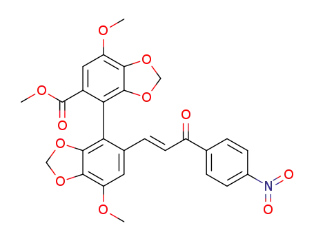 (E)-methyl 7,7'-dimethoxy-5'-(3-(4-nitrophenyl)-3-oxoprop-1-en-1-yl)-(4,4'-bibenzo[d][1,3]dioxole)-5-carboxylate