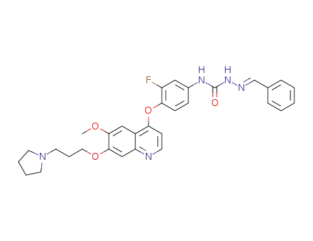 (E)-N<SUP>1</SUP>-(3-fluoro-4-(6-methoxy-7-(3-(pyrrolidin-1-yl)propoxy)quinolin-4-yloxy)phenyl)-N<SUP>4</SUP>-(benzylidene)semicarbazide