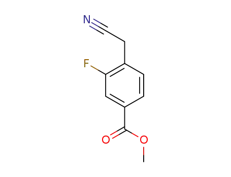 Molecular Structure of 193290-36-7 (Benzoic acid, 4-(cyanomethyl)-3-fluoro-, methyl ester)