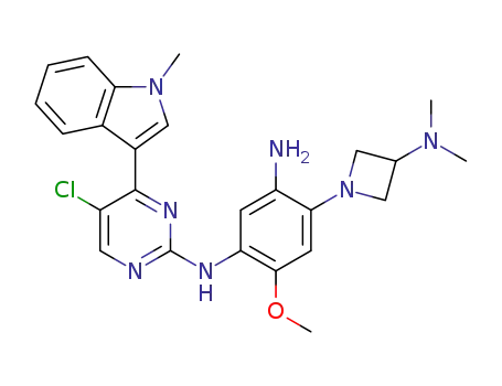 N-[5-chloro-4-(1-methylindol-3-yl)pyrimidin-2-yl]-4-(3-dimethylaminoazetidin-1-yl)-6-methoxybenzene-1,3-diamine