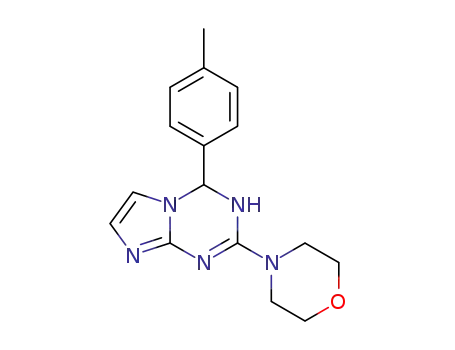 Molecular Structure of 1430334-18-1 (4-(4-p-tolyl-3,4-dihydroimidazo[1,2-a][1,3,5]triazin-2-yl)morpholine)