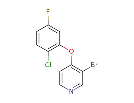Molecular Structure of 1345854-95-6 (3-bromo-4-(2-chloro-5-fluorophenoxy)pyridine)