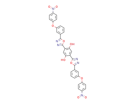 2,5-bis(5-(3-(4-nitrophenoxy)phenyl)-1,3,4-oxadiazole-2-yl)benzene-1,4-diol