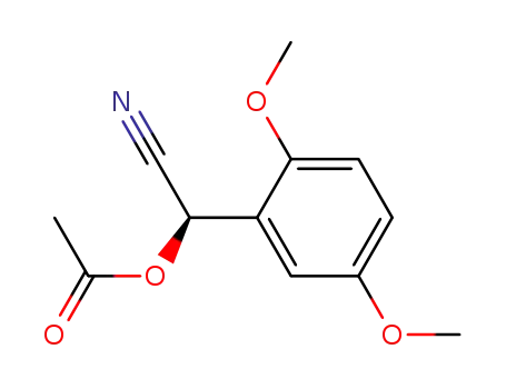 Molecular Structure of 1360804-87-0 ((R)-(+)-acetoxy-2,5-dimethoxyphenylacetonitrile)