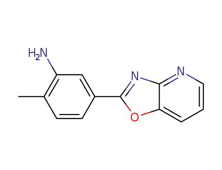 Molecular Structure of 313701-56-3 (2-METHYL-5-OXAZOLO[4,5-B]PYRIDIN-2-YL-PHENYLAMINE)