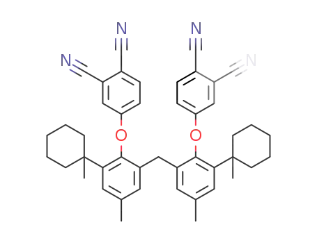 Molecular Structure of 1416347-53-9 (2,2'-methylenebis-[6-(1-methylcyclohexyl)-p-cresoylphthalonitrile])