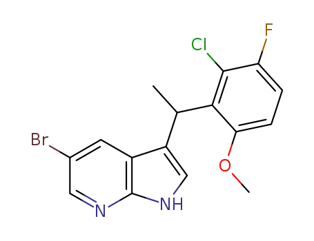 5-bromo-3-[1-(2-chloro-3-fluoro-6-methoxyphenyl)ethyl]-1H-pyrrolo[2,3-b]pyridine