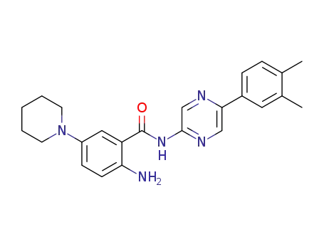 2-amino-N-(5-(3,4-dimethylphenyl)pyrazin-2-yl)-5-(piperidin-1-yl)benzamide