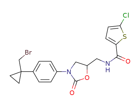 N-((3-(4-(1-(bromomethyl)cyclopropyl)phenyl)-2-oxooxazolidin-5-yl)methyl)-5-chlorothiophene-2-carboxamide