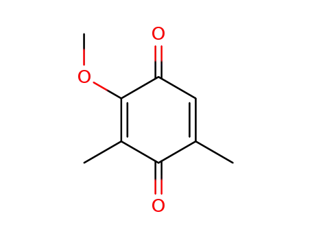 Molecular Structure of 3214-57-1 (2,5-Cyclohexadiene-1,4-dione, 2-methoxy-3,5-dimethyl-)
