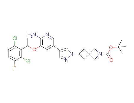 (±)-tert-butyl 6-(4-(6-amino-5-(1-(2,6-dichloro-3-fluorophenyl)ethoxy)pyridin-3-yl)-1H-pyrazol-1-yl)-2-azaspiro[3.3]heptane-2-carboxylate
